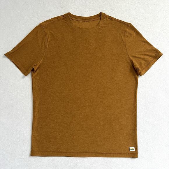 Vuori Autumn Heather Strato Tech Tee Short Sleeve Performance Crew Shirt V126 S - Picture 1 of 10